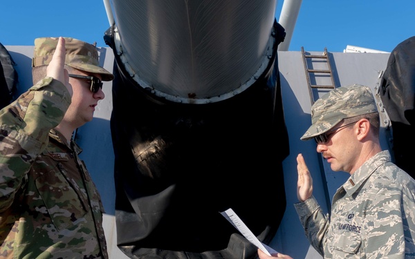 Airmen visit the U.S.S. Missouri in Hawaii