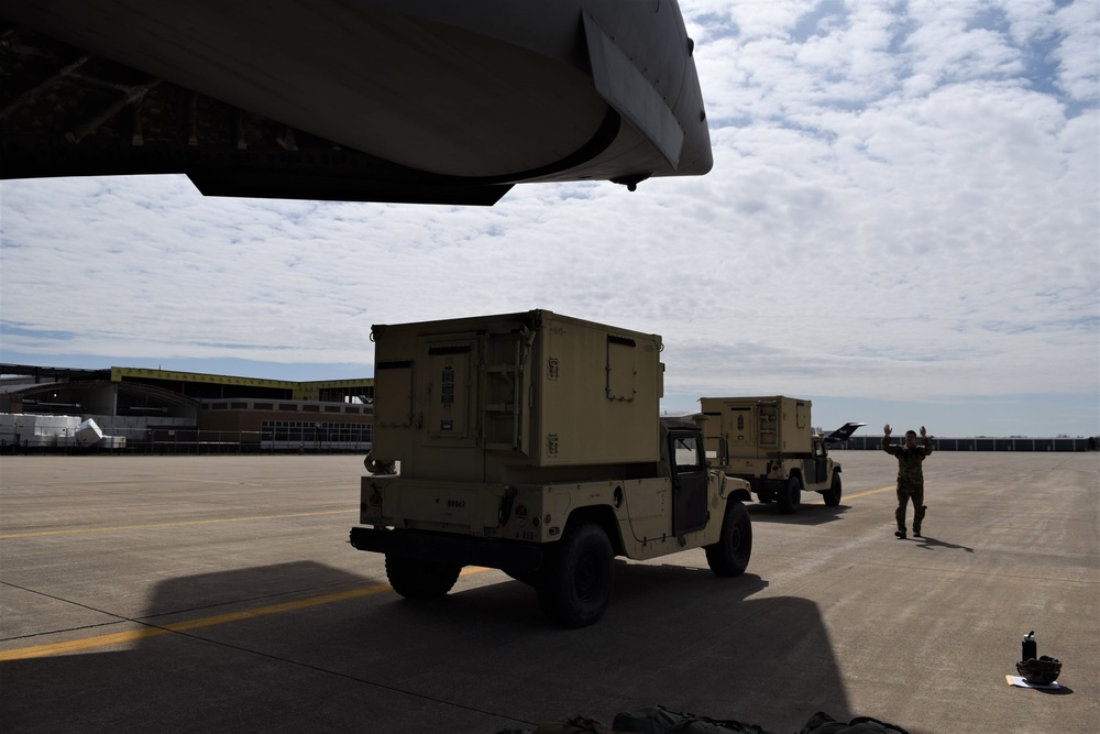 63rd ESB arrives to Battle Creek ANG Base