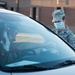 Connecticut Guardsmen screen personnel entering Bradley Air National Guard Base