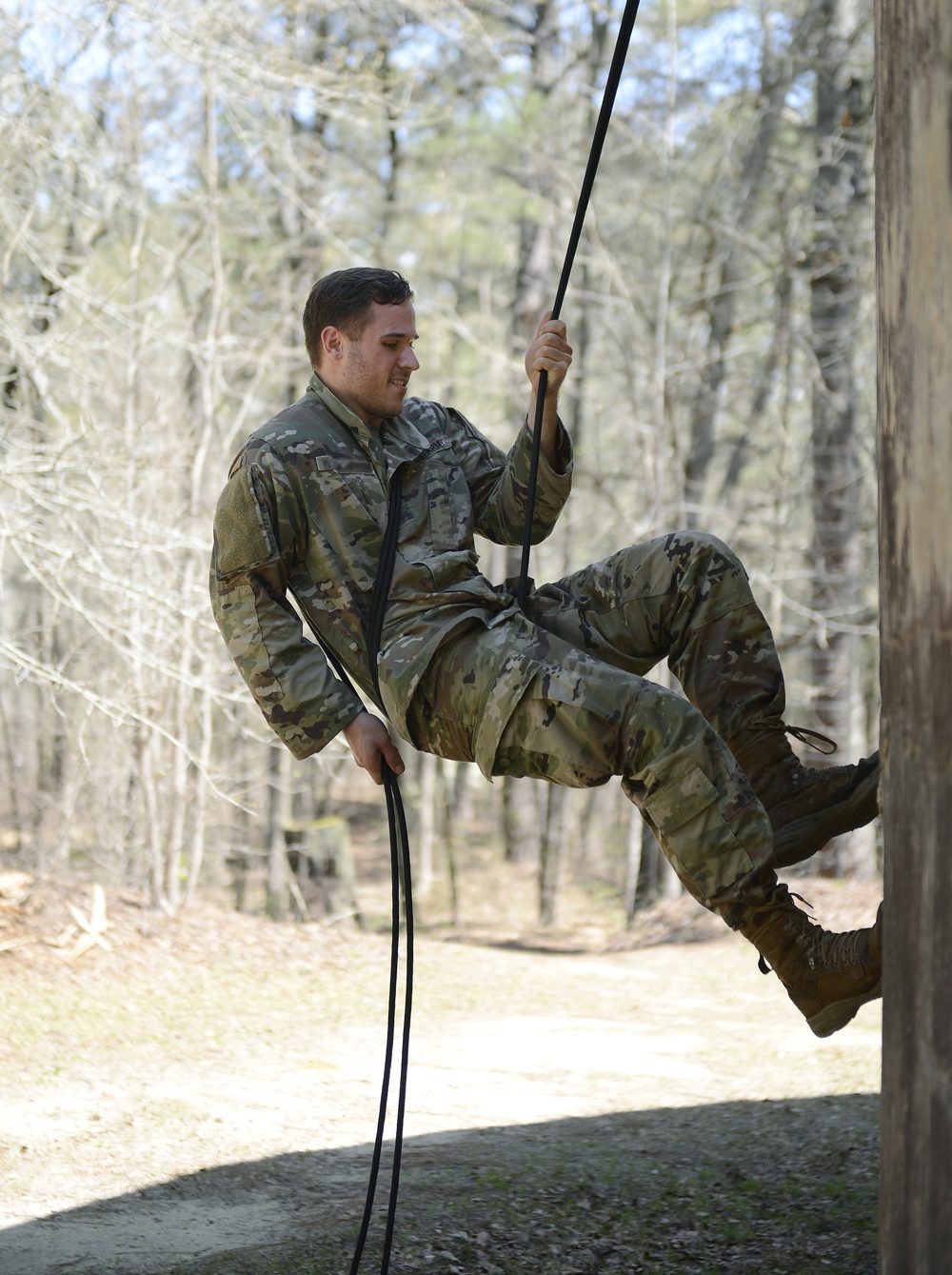 SWCS Students Climb, Scale, Rapel, Traverse Barriers During SERE Course