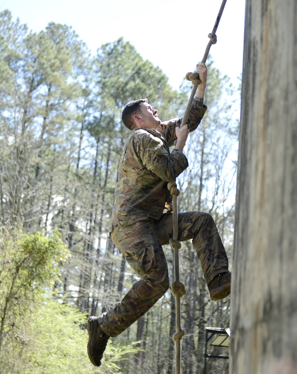 SWCS Students Climb, Scale, Rapel, Traverse Barriers During SERE Course