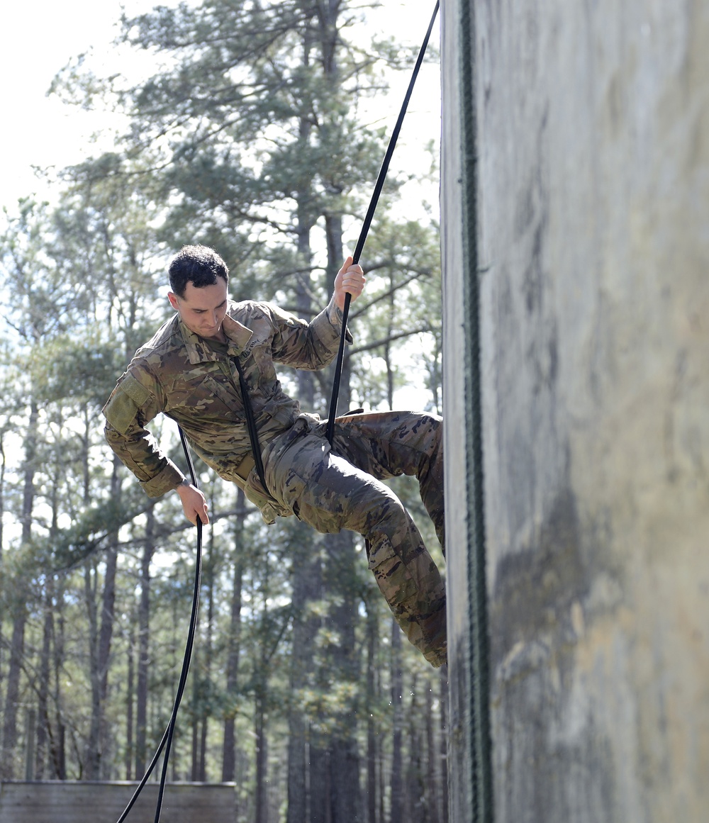 SWCS Students Climb, Scale, Rapel, Traverse Barriers During SERE Course