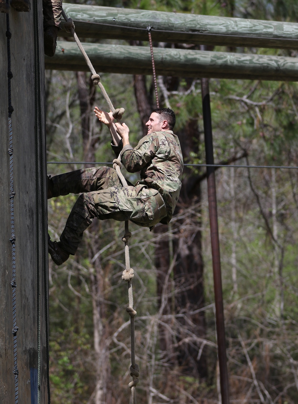 SWCS Students Climb, Scale, Rapel, Traverse Barriers During SERE Course