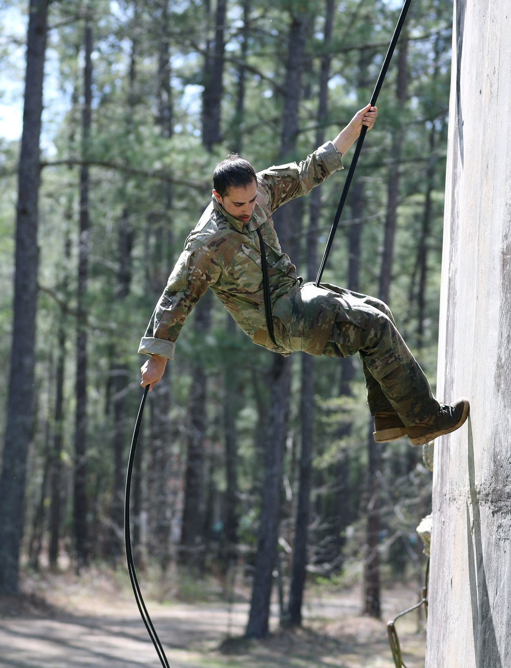 SWCS Students Climb, Scale, Rapel, Traverse Barriers During SERE Course