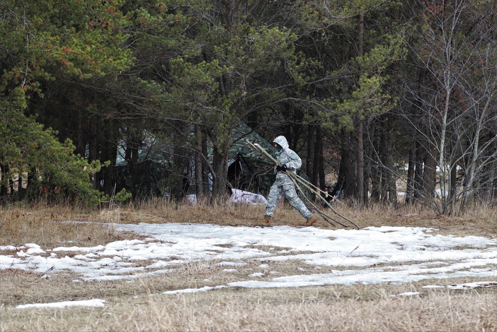 Tent, shelter building among main skills taught during Fort McCoy CWOC