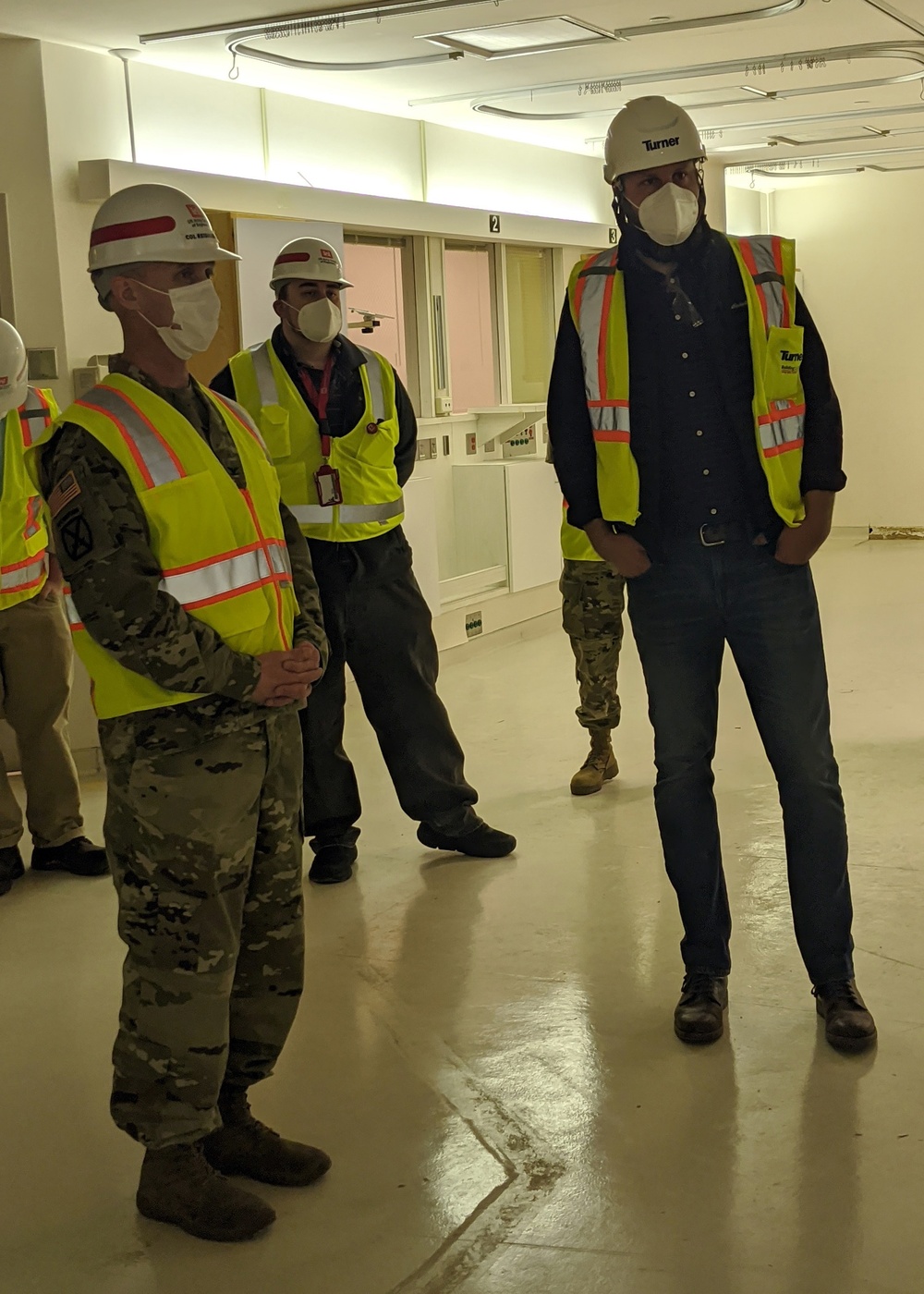 USACE visits construction of COVID19 Elgin ACF