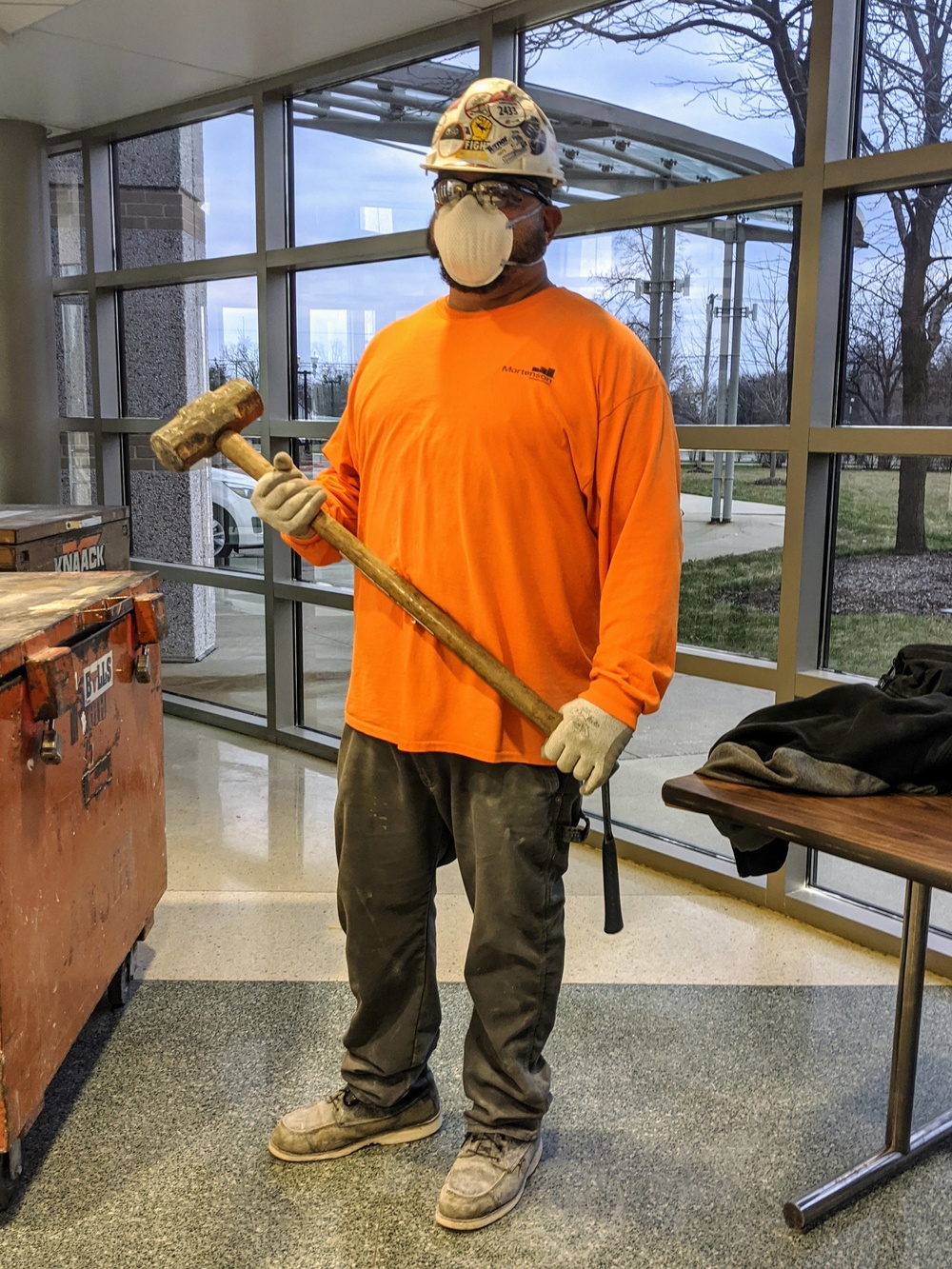 USACE visits construction of COVID19 Elgin ACF