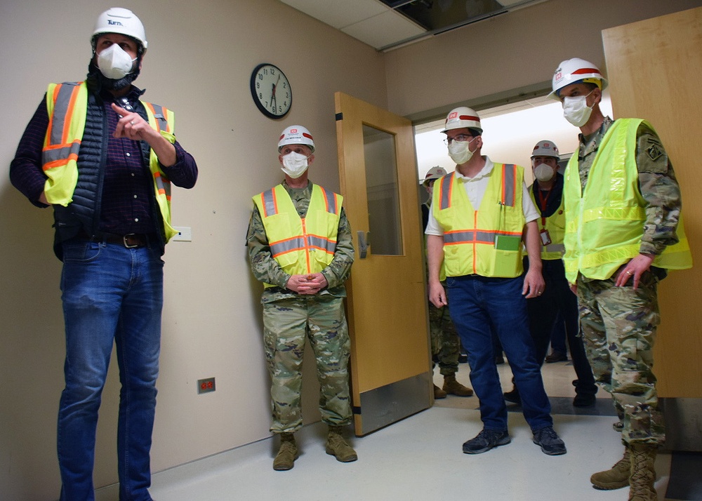 USACE visits construction of COVID19 Elgin ACF