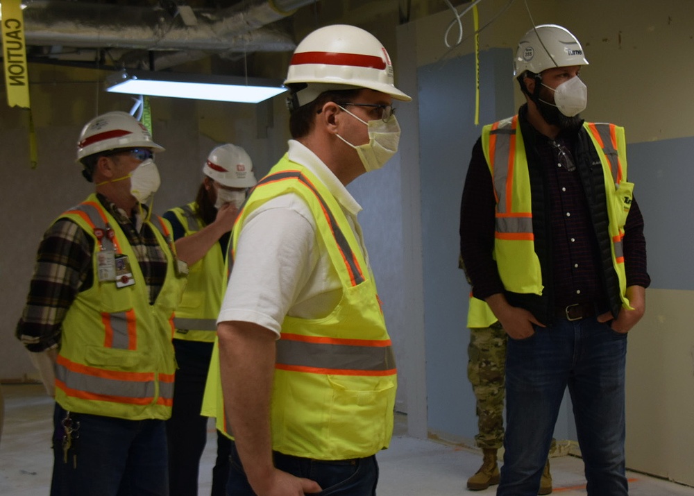 USACE visits construction of COVID19 Elgin ACF