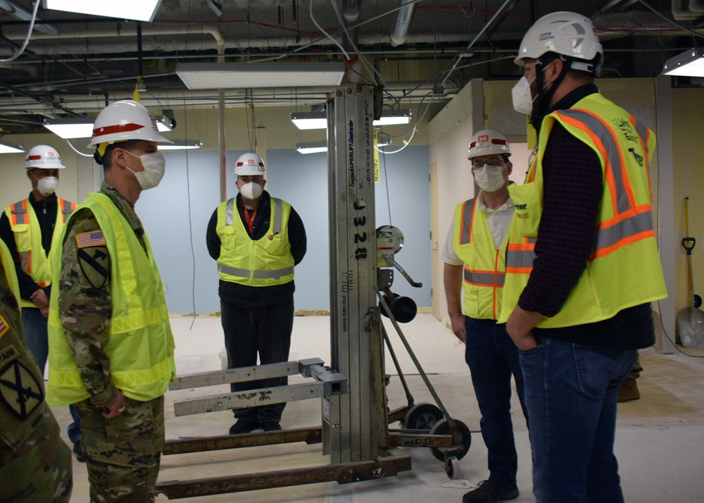 USACE visits construction of COVID19 Elgin ACF