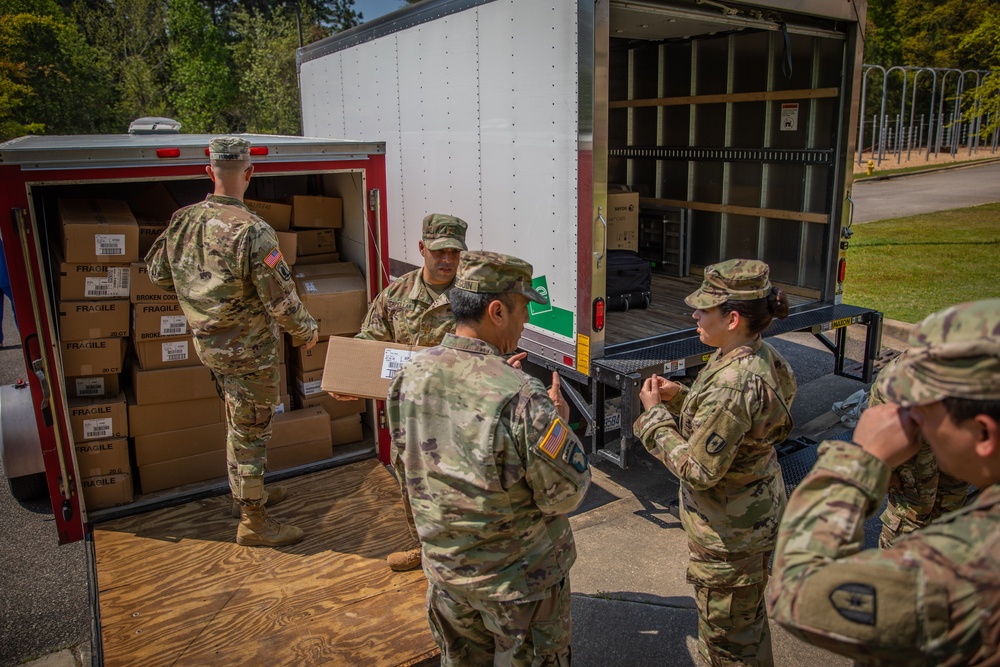 44th Medical Brigade Send Supplies to Javits Field Hospital in New York City