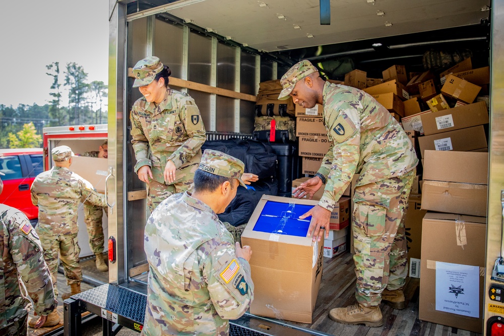 44th Medical Brigade Send Supplies to Javits Field Hospital in New York City