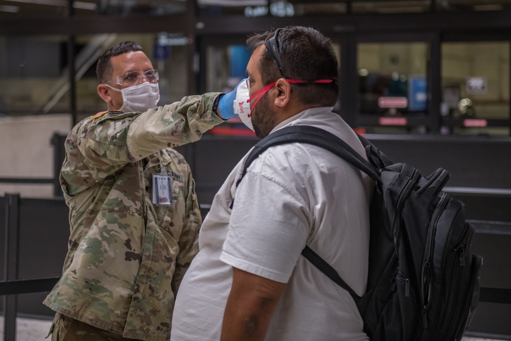 Hawaii National Guard start medical Screening at airports in Hawaii during COVID-19 Pandemic
