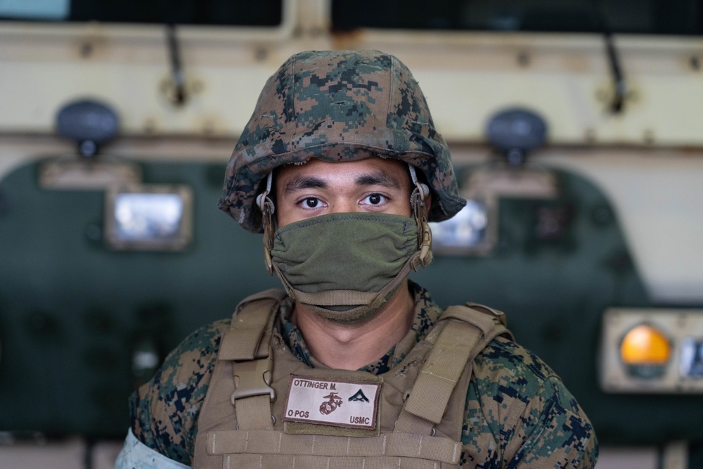 Masks On | U.S. Marine with 3rd MLG wear face coverings according to prevention guidance