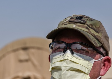 Kuwait Airmen and Marines exercise COVID-19 precautions