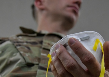 Deployed Airmen equipped and test personal N95 mask