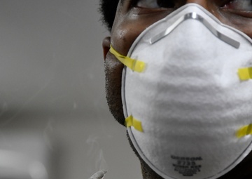 Deployed Airmen equipped and test personal N95 mask