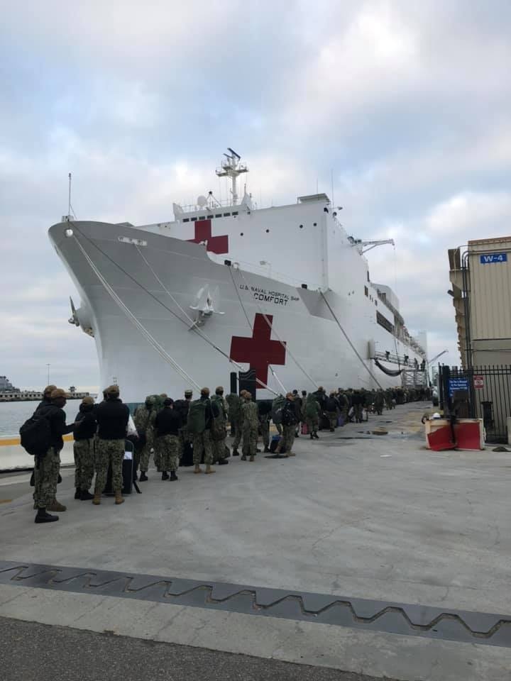 Defense Logistics Agency Distribution Norfolk, Virginia’s support to USNS Comfort (T-AH 20) load out and support to the COVID-19 Medical Mission is DDNV’s No. 1 priority