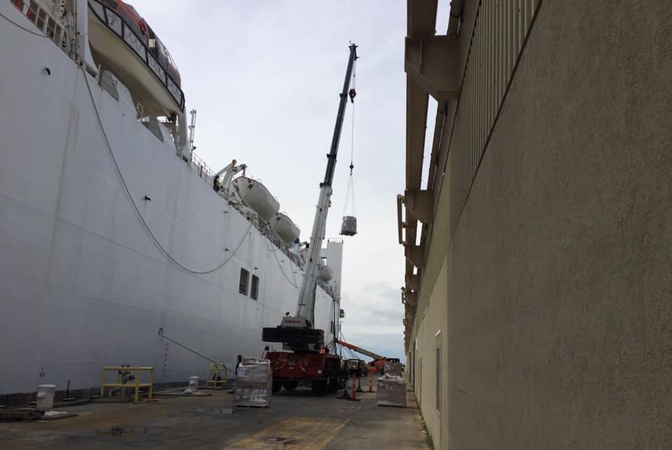 Defense Logistics Agency Distribution Norfolk, Virginia’s support to USNS Comfort (T-AH 20) load out and support to the COVID-19 Medical Mission is DDNV’s No. 1 priority