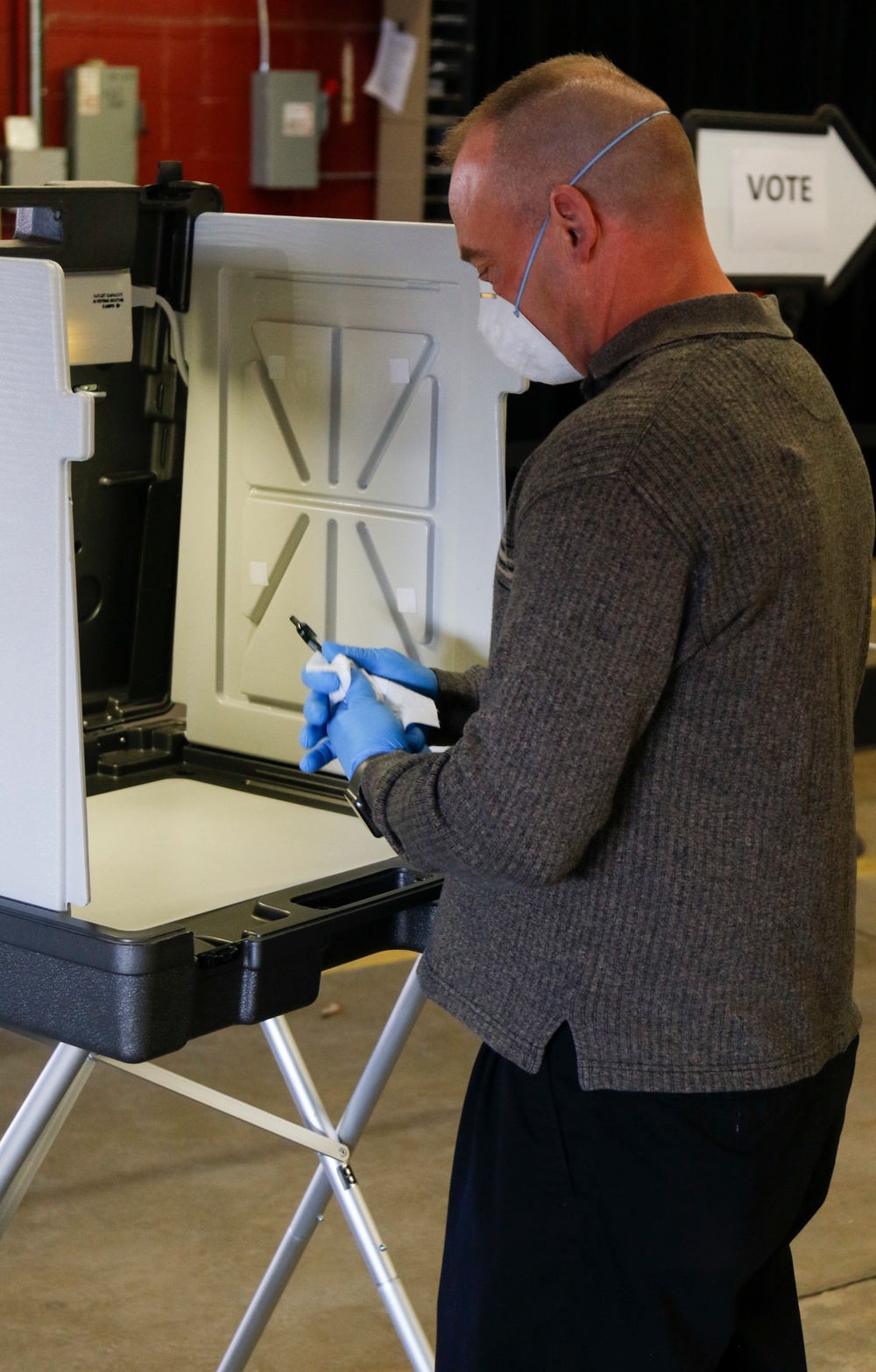 In a first for Wisconsin National Guard, Citizen Soldiers and Airmen serve as poll workers across Wisconsin on election day