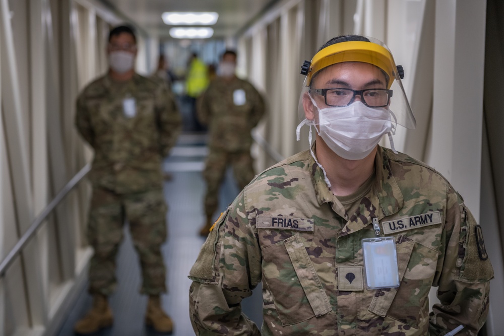 Hawaii National Guard COVID-19 Response Medical Screening Assistance at Daniel K. Inouye International Airport