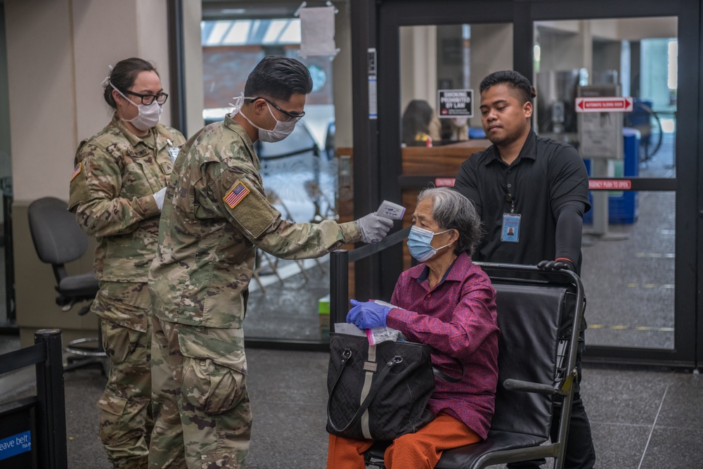 Hawaii National Guard COVID-19 Response Medical Screening Assistance at Daniel K. Inouye International Airport