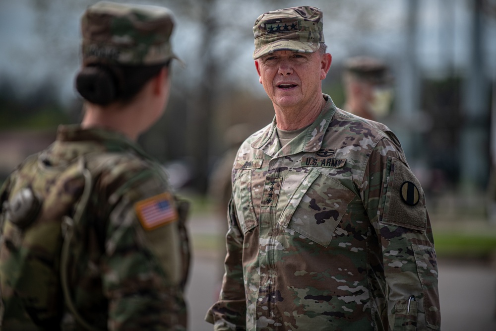 TRADOC Commander Visits Fort Sill During COVID-19 Pandemic
