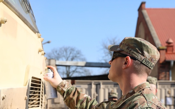 1 ID (FWD) conducts motor pool maintenance
