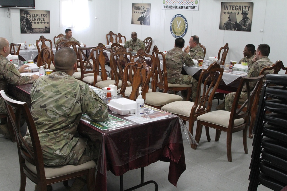 CSM Corey Cush Speaks with Soldiers of the 42nd Infantry Division