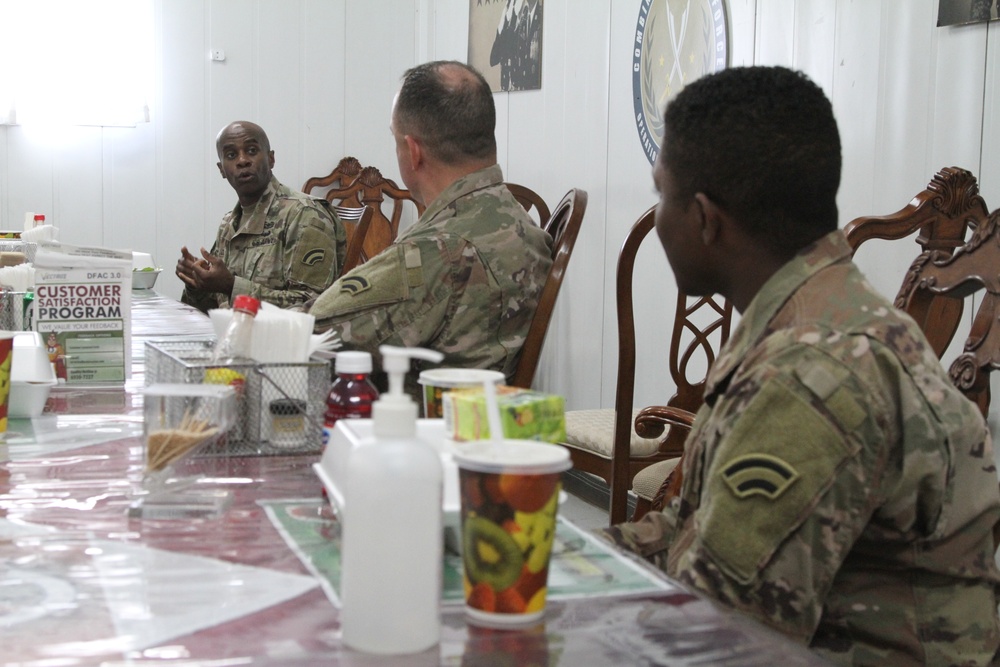 CSM Corey Cush Speaks with Soldiers of the 42nd Infantry Division