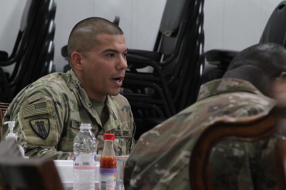 CSM Corey Cush Speaks with Soldiers of the 42nd Infantry Division