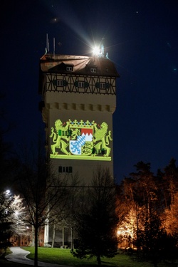 7ATC lights iconic water tower as sign of unity