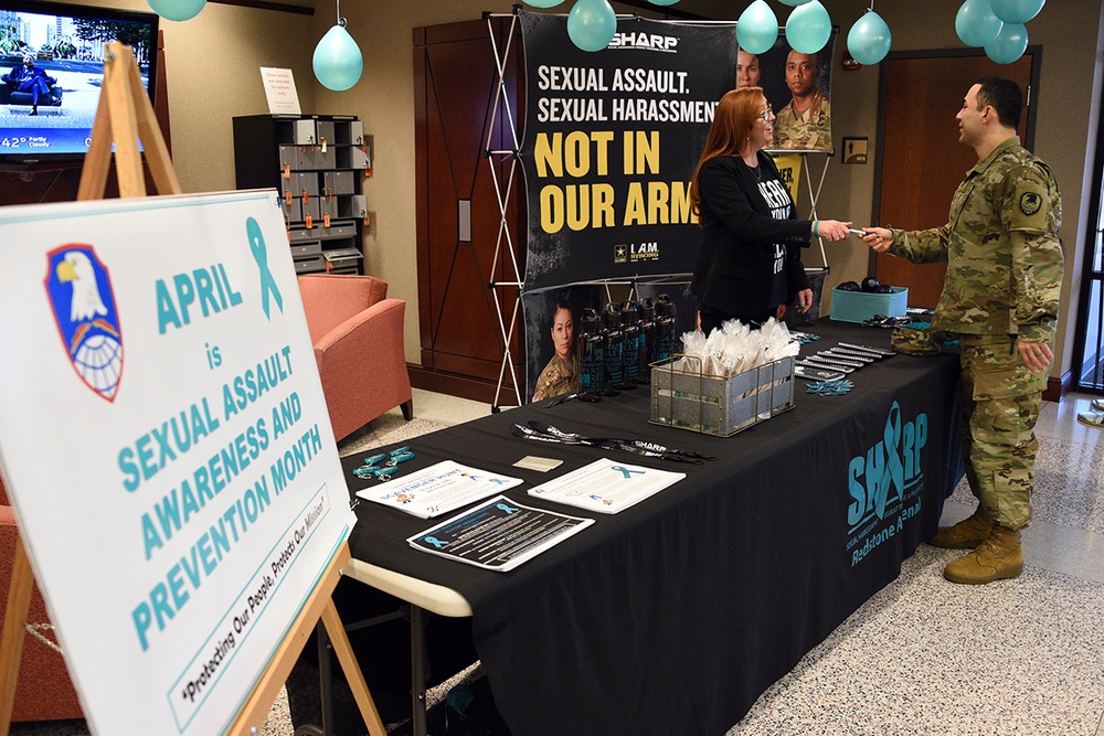 SHARP program manager hosts sexual assault awareness table