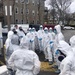 104th Medical Group professionals administering COVID-19 tests in community