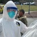 104th Medical Group professionals administering COVID-19 tests in community