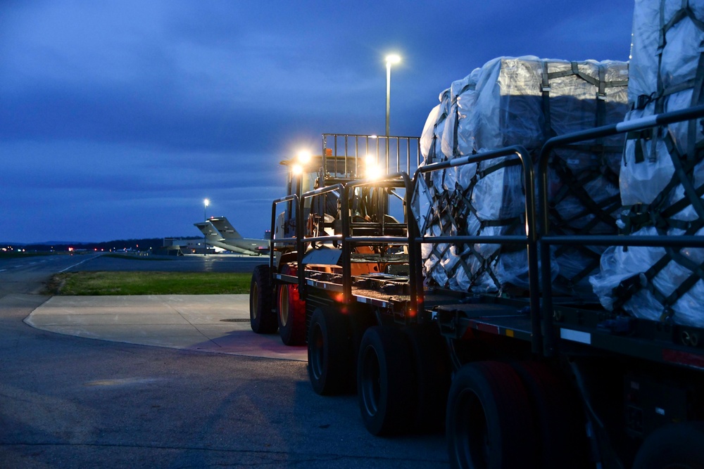 Ventilators shipped from California arrive at Stewart ANGB