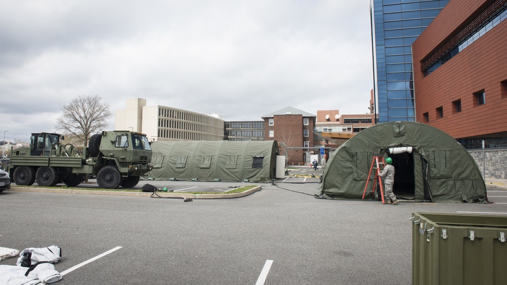 Connecticut National Guard builds capacity at Stamford Hospital