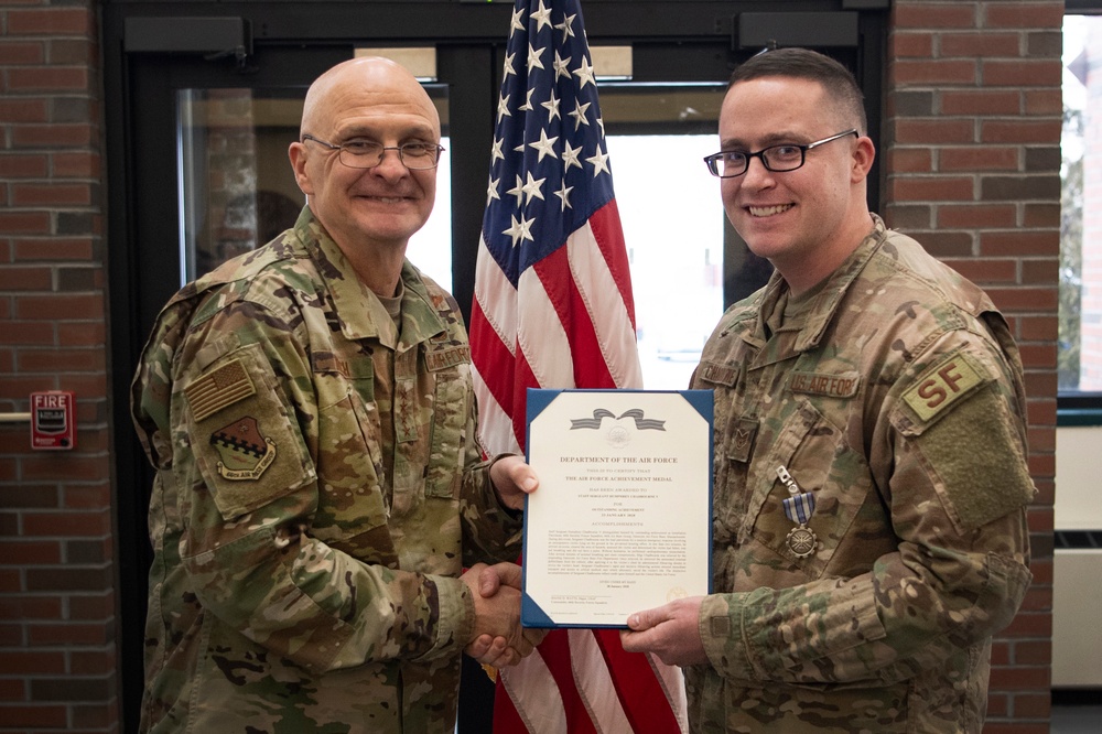 Hanscom defender saves a life