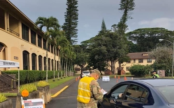 Drive-thru pharmacy at Desmond T. Doss