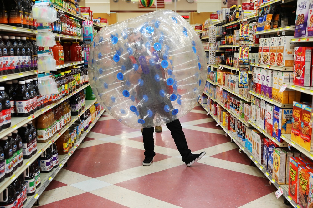 Bubble Boy at Camp Walker Commissary