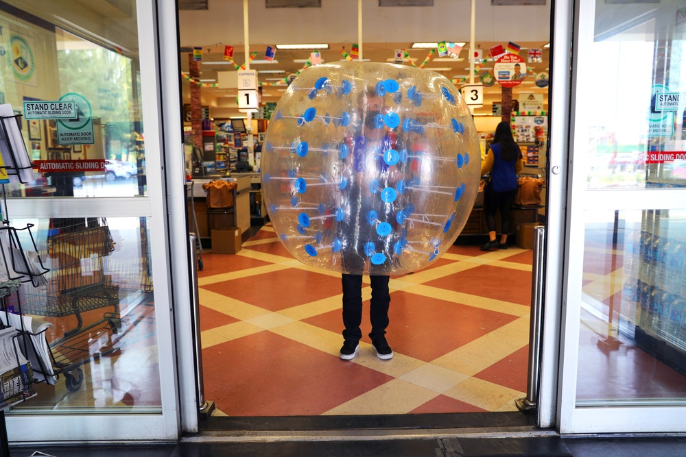 Bubble Boy at Camp Walker Commissary