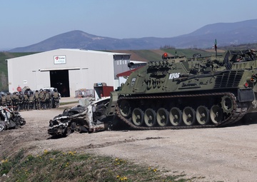 KFOR Freedom of Movement Detachment rehearses obstacle removal