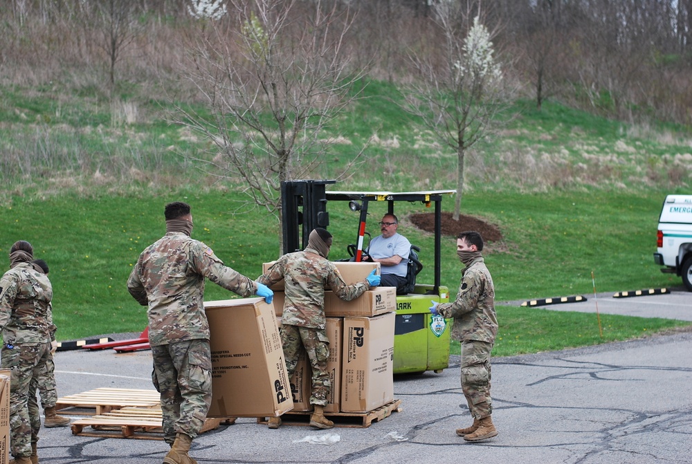 107th FA &quot;Task Force Gettysburg&quot; delivers cots to Allegheny County Emergency Management Center