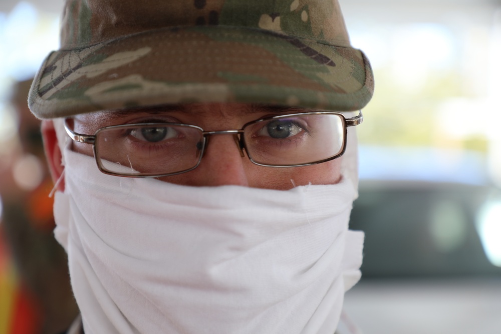 PPE Masks on Soldiers