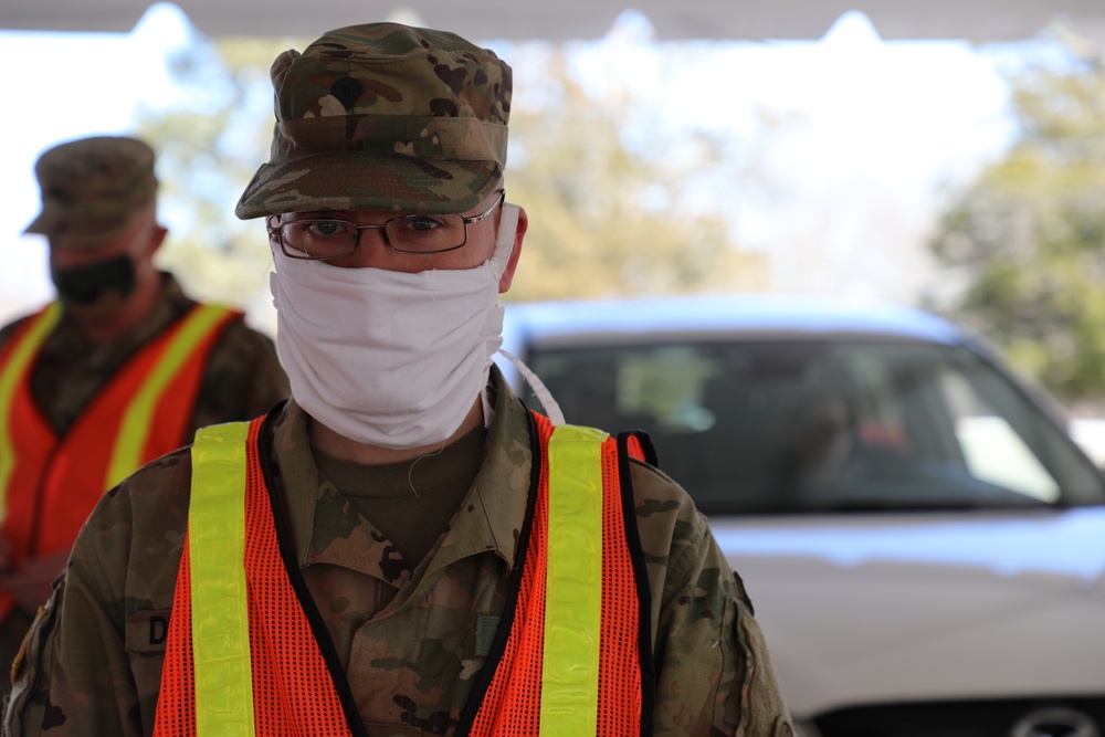 PPE Masks on Soldiers