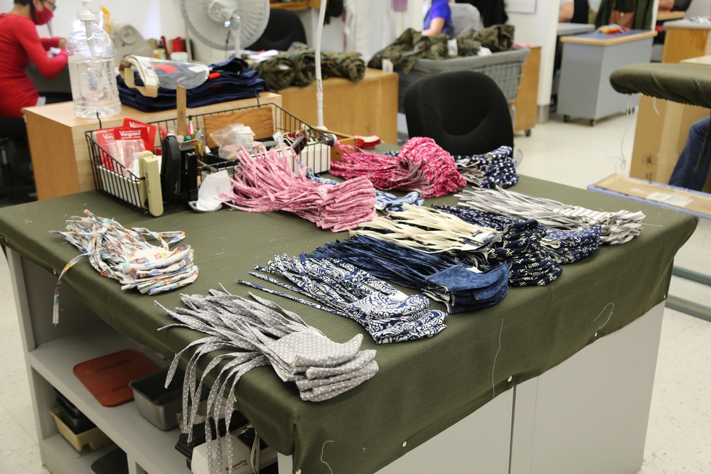 MCX seamstresses sew face masks