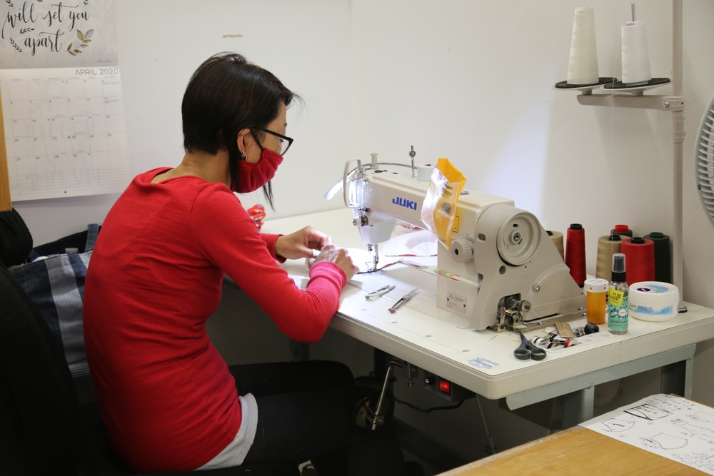 MCX seamstresses sew face masks