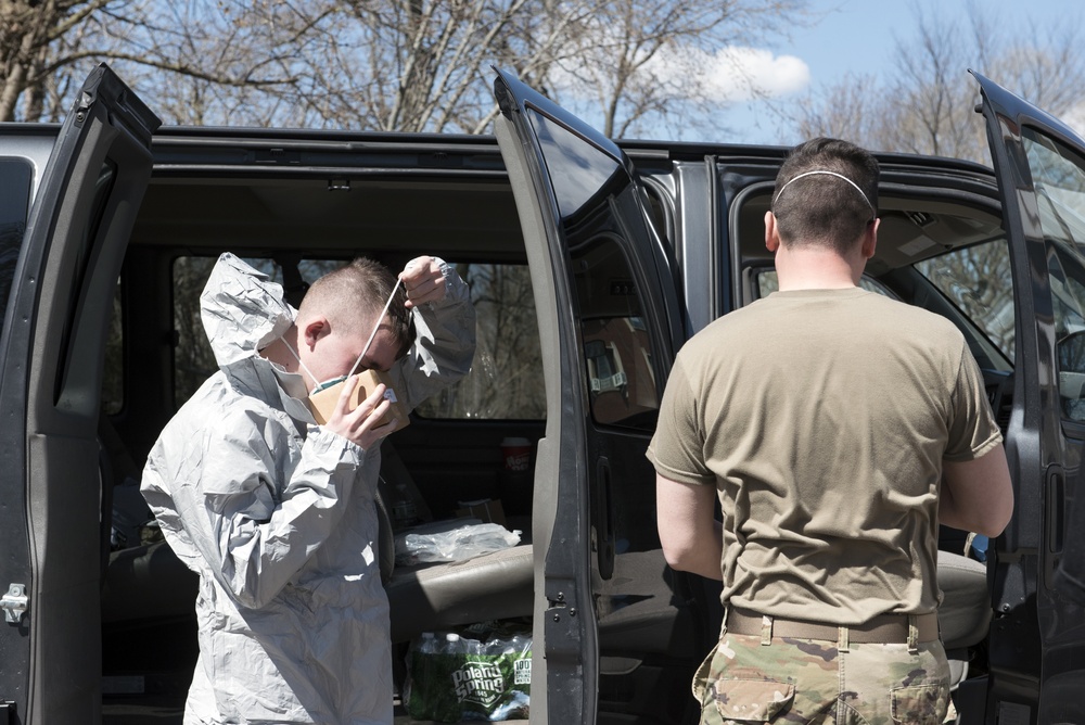 Mass National Guard administers COVID-19 testing