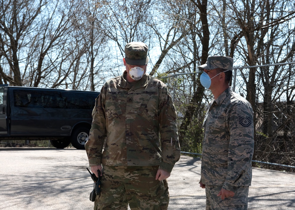 Mass National Guard administers COVID-19 testing