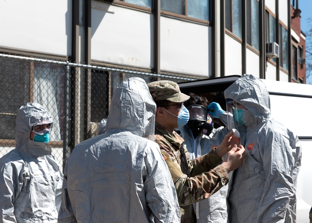 Mass National Guard administers COVID-19 testing